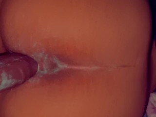 Creamy Ebony Pussy Greases Stressed BBC Until She Pulls Two Loads Out Of Him, Thanks For_100 Subs!!