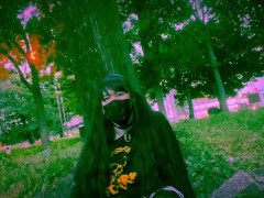 昼間の公園で電流とイラマスクとバイブ - Screenshot 14 of 16 - Electric Shock