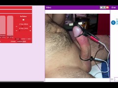 Big white cock cum with electro stimulation - estim remote controlled hfo orgasm - Screenshot 6 of 16 - Estim