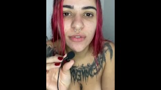 Redhead Tattooed Touching Herself After Taking A Shower