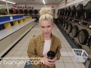 Preview 1 of VR BANGERS Kiara Cole seducing neighbor in public laundry with her naked skinny body and tight pussy