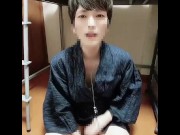 Preview 4 of Yukata handsome Japanese ejaculate in large quantities with continuous masturbation after ona ban! 0