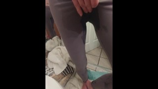 I WAS PISSING IN MY GREY LEGGINGS WHEN MY BOYFRIEND KEPT ME OUT OF THE BATHROOM
