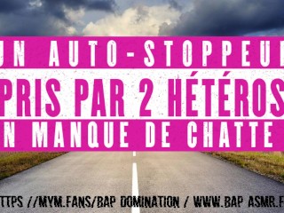 2 Hétéros En Manque De Chatte Chope un Auto-stoppeur. / Français Amateur