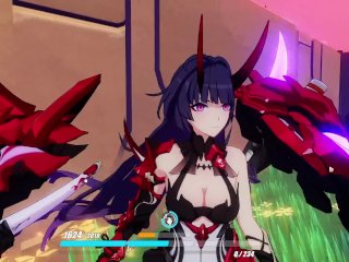 hentai game ryona, brunette, honkai impact 3rd, hentai