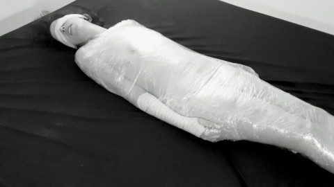 Plastic Wrap Mummification: The clean version - Hard fuck & Squirting | Bdsmlovers91