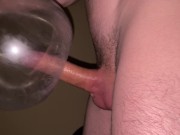 Preview 1 of Horny Guy Fucking Homemade Sex Toy while Moaning and Dirty Talking to Intense Shaking Orgasm - 4K