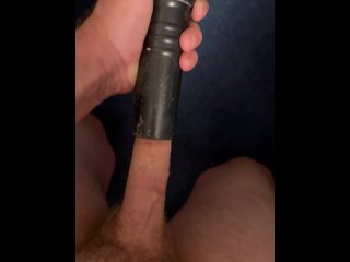 fat cock, solo male, vacuuming cock, edging