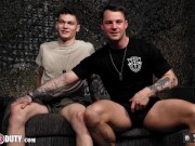 Preview 2 of ActiveDuty - Slutty Tatted n'Twink Soldiers Flip Fuck - Jason Windsor, Tyler James - ActiveDuty