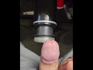 vertical video, solo male fleshlight, jerking off, toys