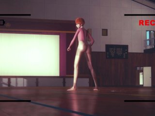 solo female, dancing, redhead, cartoon