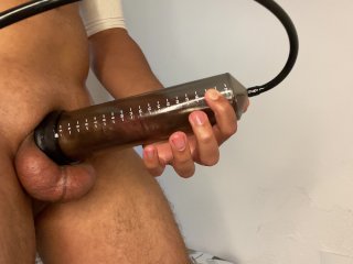 penis pump sex, big penis, handjob, big cock