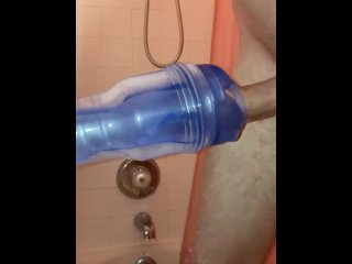 toys, sloppy blowjob, vertical video, shower