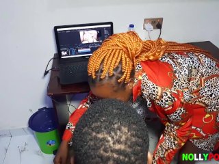 OMG! Ladygold Rides Krissyjoh's Big Dick While Editing Porn_Video