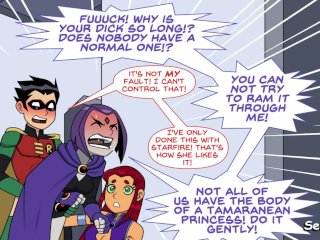 Teen Titans Emotional Sickness PT.#3 - Robin_Fuck Ravin_While Starfire Watch