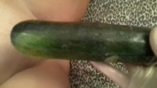Huge zucchini for a real orgasm - extreme