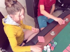 Video STRIP POKER Homemade - I win but he still DESTROYS me with his BIG DICK