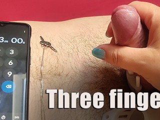 Three Fingers, three Minutes for Cuck to Cum