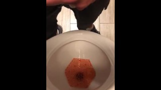 Urinal With A Nice Citrus Scent Was Such A Pleasure, I wanted To Cum So Bad But It Was Too Risky