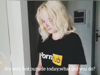 Smeared the Modest Woman's back with Cream and her Face with Sperm