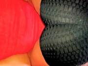 Preview 4 of It's not cheating if we just cum on each other. Milf from gym gets a huge load on her yoga shorts