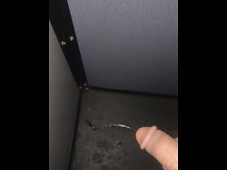 Pissing in Adult Book Store Booth
