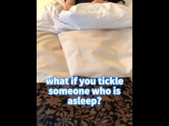 Video What if you tickle someone who is asleep, will tickling wake them up?♡ #shorts