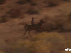 Video A sexy cowboy and cowgirl have romantic sex outdoors