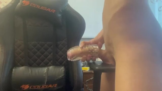 A Young Guy Fucks a Masturbator and Juicy Cums on a Chair - Pornhub Gay