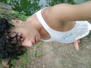 Selfie Jerk off Video - Jerk off near a Lake