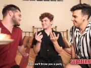 Preview 1 of His straight friends celebrate his 18th birthday with a lot of cock
