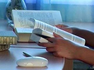 Pervert Films European Brunette Teen Anoushka Reading Porn!