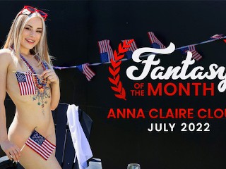 4th of July Fantasy Threesome with Petite Blonde Anna Claire Clouds