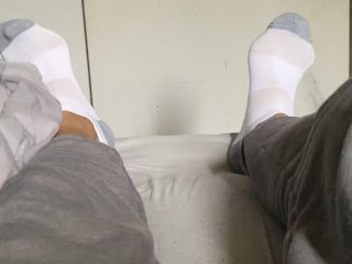 solo male, foot, socks, fetish