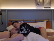 Preview 2 of Hotel shared room, sucking straight horny mate