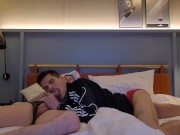 Preview 3 of Hotel shared room, sucking straight horny mate