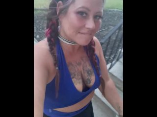 Barrie short freckled pawg with tattoos and pigtails heads out for some fun 