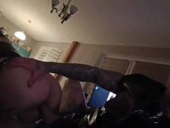 Latex Mistress hard fucking with her Master