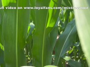 Preview 5 of Cute girl gets DEEPLY FUCKED AND FISTED (Outdoor fuck in a cornfield).