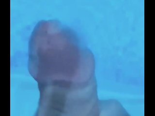 Huge abundant cumshot underwater