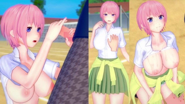 [Хентай-игра Коикацу! ] Займитесь сексом с Большие сиськи 5 toubun no hanayome Ichika Nakano.3DCG