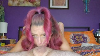 69 fun gagging on my husband's Cock while he eats my pussy