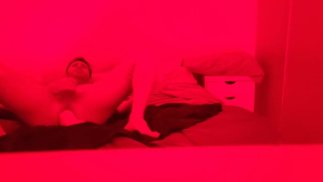 05 masturbating in my bed enjoying a huge dildo anal destruction