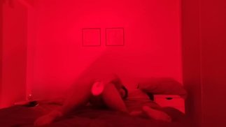 07 masturbating in my bed enjoying a huge dildo anal destruction