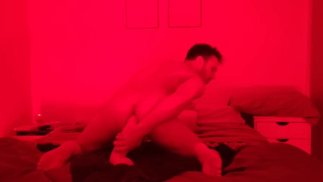 10 masturbating in my bed enjoying a huge dildo anal destruction
