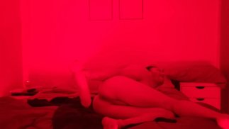 11 masturbating in my bed enjoying a huge dildo anal destruction