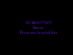 Berrygirl turning into a blueberry in front of camera