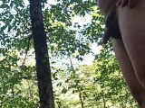 Walking in the woods naked. So hot, not even pee come out!