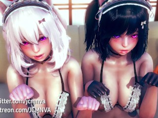 Neko Chan Service! Special : 2 Cats & Dog [3d] [futa] [honey Select2]