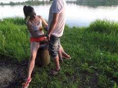 Outdoor Handjob - Cum On Skirt Cheating Girlfriend